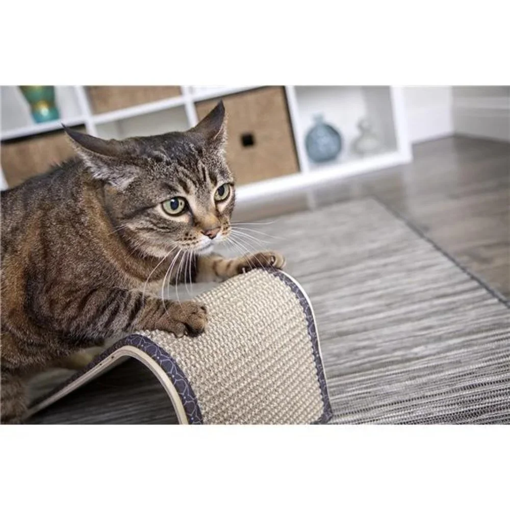 Sisal Angle Cat Scratch Ramp, Includes Catnip - Natural, One Size